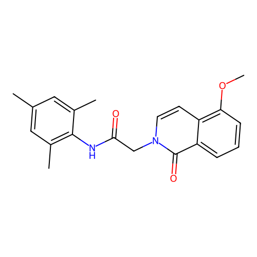 N-mesityl-2-(5-methoxy-1-oxoisoquinolin-2(1H)-yl)acetamide structure