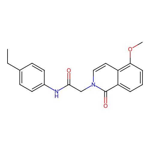 N-(4-ethylphenyl)-2-(5-methoxy-1-oxoisoquinolin-2-yl)acetamide structure
