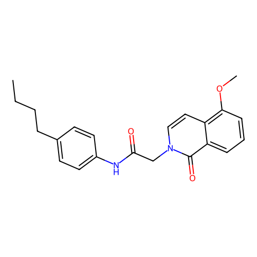 N-(4-butylphenyl)-2-(5-methoxy-1-oxoisoquinolin-2-yl)acetamide structure