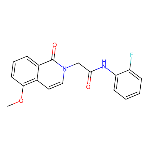 N-(2-fluorophenyl)-2-(5-methoxy-1-oxoisoquinolin-2-yl)acetamide structure