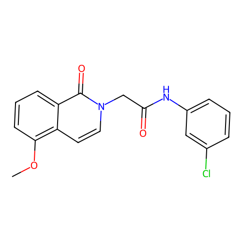 N-(3-chlorophenyl)-2-(5-methoxy-1-oxoisoquinolin-2-yl)acetamide structure