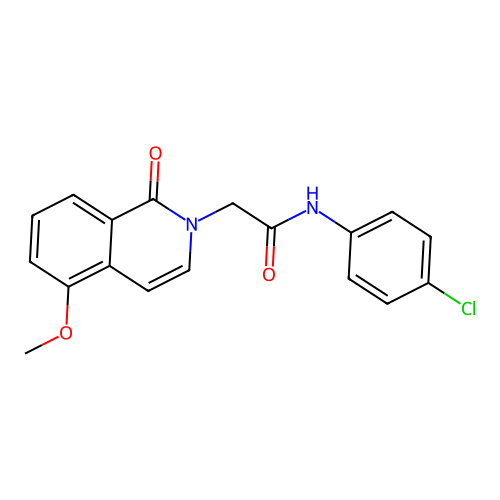 N-(4-chlorophenyl)-2-(5-methoxy-1-oxoisoquinolin-2-yl)acetamide structure