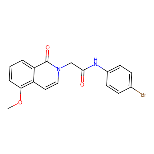 N-(4-bromophenyl)-2-(5-methoxy-1-oxoisoquinolin-2-yl)acetamide structure
