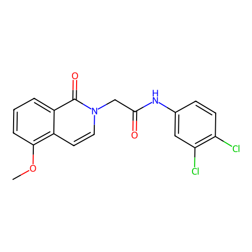 N-(3,4-dichlorophenyl)-2-(5-methoxy-1-oxoisoquinolin-2-yl)acetamide structure