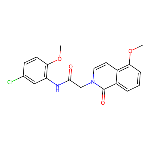 N-(5-chloro-2-methoxyphenyl)-2-(5-methoxy-1-oxoisoquinolin-2-yl)acetamide structure