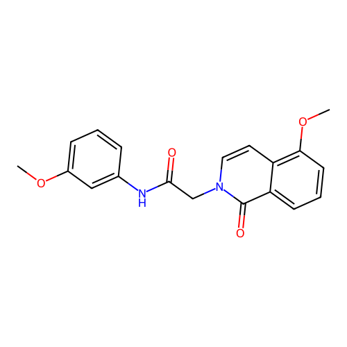 2-(5-methoxy-1-oxoisoquinolin-2-yl)-N-(3-methoxyphenyl)acetamide structure