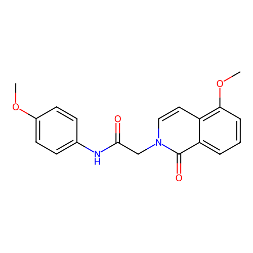 2-(5-methoxy-1-oxoisoquinolin-2-yl)-N-(4-methoxyphenyl)acetamide structure