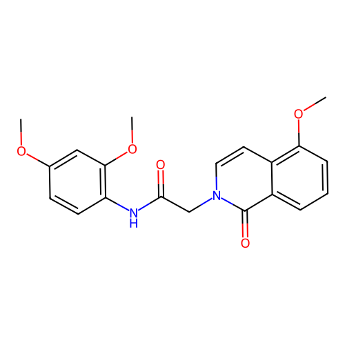 N-(2,4-dimethoxyphenyl)-2-(5-methoxy-1-oxoisoquinolin-2-yl)acetamide structure