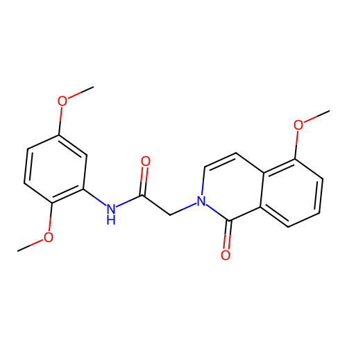 N-(2,5-dimethoxyphenyl)-2-(5-methoxy-1-oxoisoquinolin-2-yl)acetamide structure