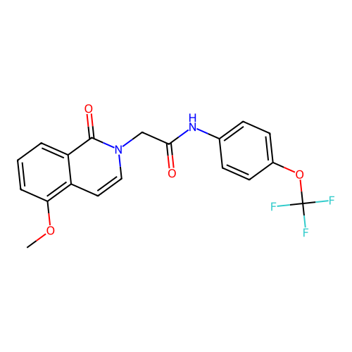 2-(5-methoxy-1-oxoisoquinolin-2-yl)-N-[4-(trifluoromethoxy)phenyl]acetamide structure