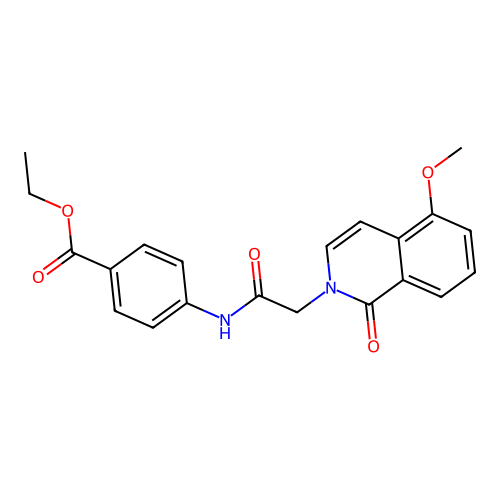 Ethyl 4-[[2-(5-methoxy-1-oxoisoquinolin-2-yl)acetyl]amino]benzoate structure