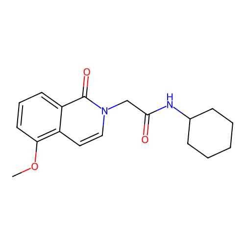 N-cyclohexyl-2-(5-methoxy-1-oxoisoquinolin-2(1H)-yl)acetamide structure