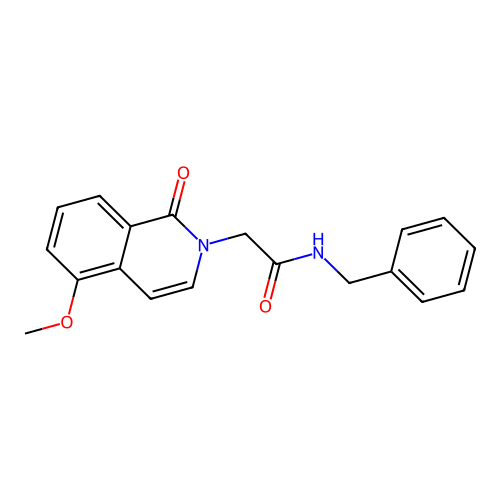 N-benzyl-2-(5-methoxy-1-oxoisoquinolin-2-yl)acetamide structure