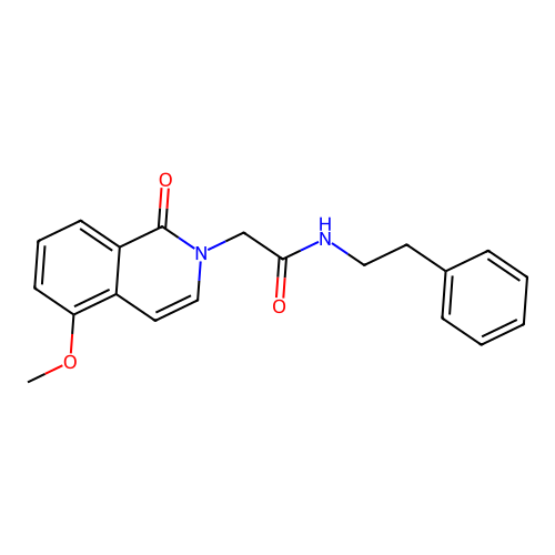 2-(5-methoxy-1-oxoisoquinolin-2-yl)-N-(2-phenylethyl)acetamide structure