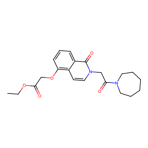 Ethyl 2-[2-[2-(azepan-1-yl)-2-oxoethyl]-1-oxoisoquinolin-5-yl]oxyacetate structure