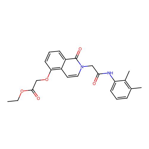 Ethyl 2-[2-[2-(2,3-dimethylanilino)-2-oxoethyl]-1-oxoisoquinolin-5-yl]oxyacetate structure