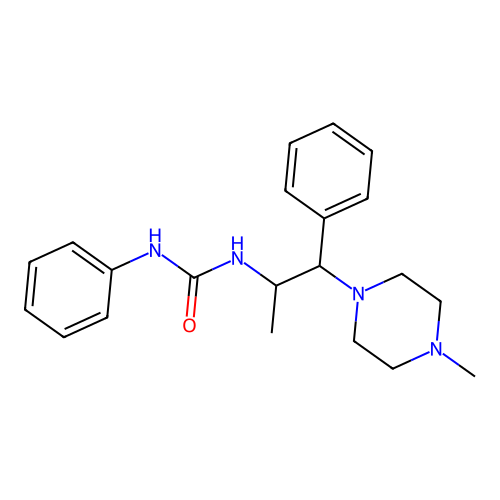 1-(1-(4-Methylpiperazin-1-yl)-1-phenylpropan-2-yl)-3-phenylurea structure