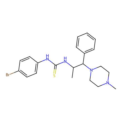 1-(4-Bromophenyl)-3-[1-(4-methylpiperazin-1-yl)-1-phenylpropan-2-yl]thiourea structure
