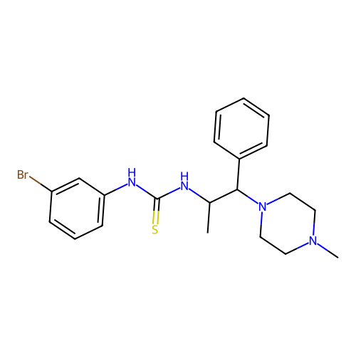 1-(3-Bromophenyl)-3-(1-(4-methylpiperazin-1-yl)-1-phenylpropan-2-yl)thiourea structure