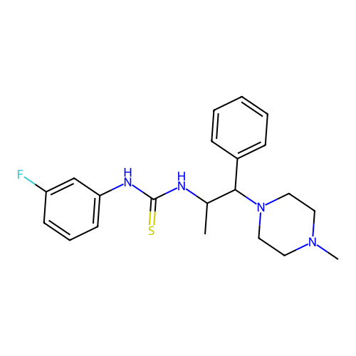 1-(3-Fluorophenyl)-3-(1-(4-methylpiperazin-1-yl)-1-phenylpropan-2-yl)thiourea structure