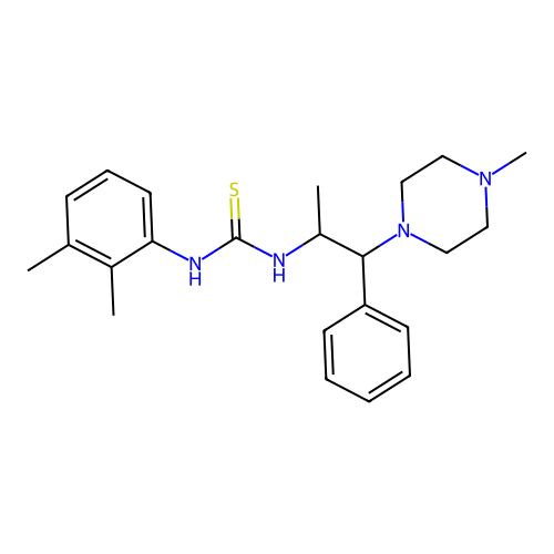 3-(2,3-dimethylphenyl)-1-[1-(4-methylpiperazin-1-yl)-1-phenylpropan-2-yl]thiourea structure