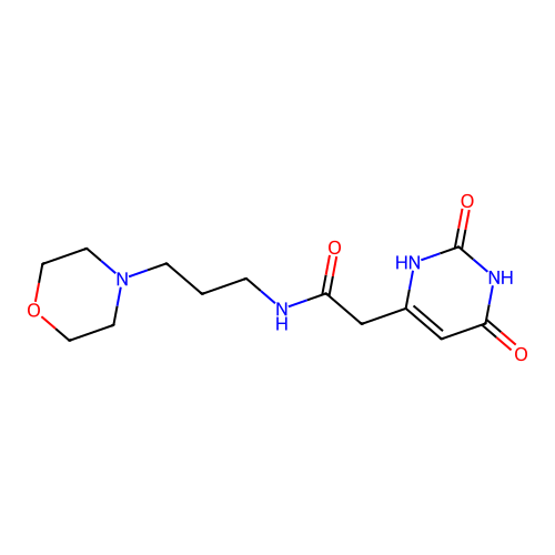 2-(2,4-dioxo-1H-pyrimidin-6-yl)-N-(3-morpholin-4-ylpropyl)acetamide structure