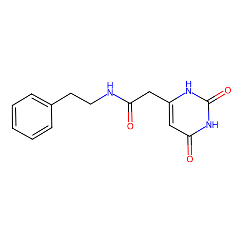 2-(2,6-dioxo-1,2,3,6-tetrahydropyrimidin-4-yl)-N-phenethylacetamide structure