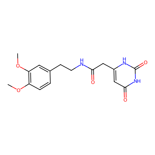 N-[2-(3,4-dimethoxyphenyl)ethyl]-2-(2,4-dioxo-1H-pyrimidin-6-yl)acetamide structure