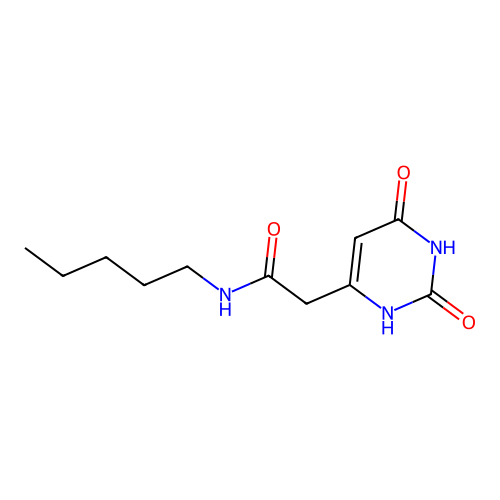 2-(2,6-dioxo-1,2,3,6-tetrahydropyrimidin-4-yl)-N-pentylacetamide structure