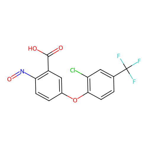 Benzoic acid, 5-(2-chloro-4-(trifluoromethyl)phenoxy)-2-nitroso- structure