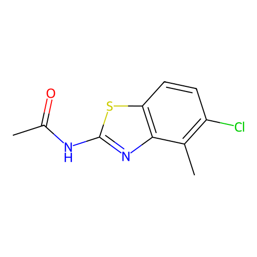N-(5-chloro-4-methyl-1,3-benzothiazol-2-yl)acetamide structure