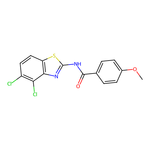 N-(4,5-dichloro-1,3-benzothiazol-2-yl)-4-methoxybenzamide structure