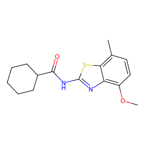 N-(4-methoxy-7-methyl-1,3-benzothiazol-2-yl)cyclohexanecarboxamide structure