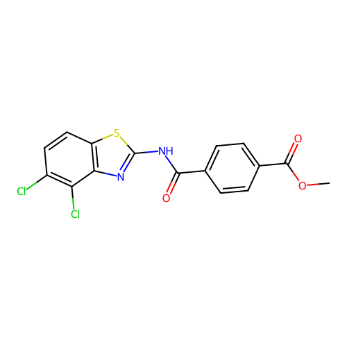 Methyl 4-[(4,5-dichloro-1,3-benzothiazol-2-yl)carbamoyl]benzoate structure