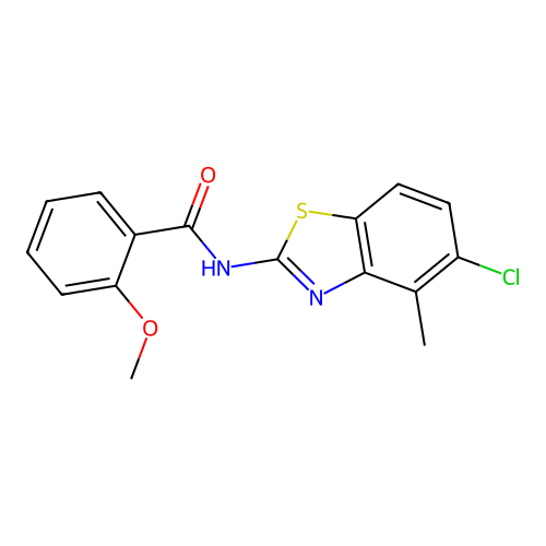 N-(5-chloro-4-methyl-1,3-benzothiazol-2-yl)-2-methoxybenzamide structure
