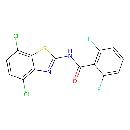 N-(4,7-dichloro-1,3-benzothiazol-2-yl)-2,6-difluorobenzamide structure