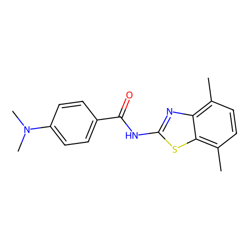 4-(dimethylamino)-N-(4,7-dimethylbenzo[d]thiazol-2-yl)benzamide structure