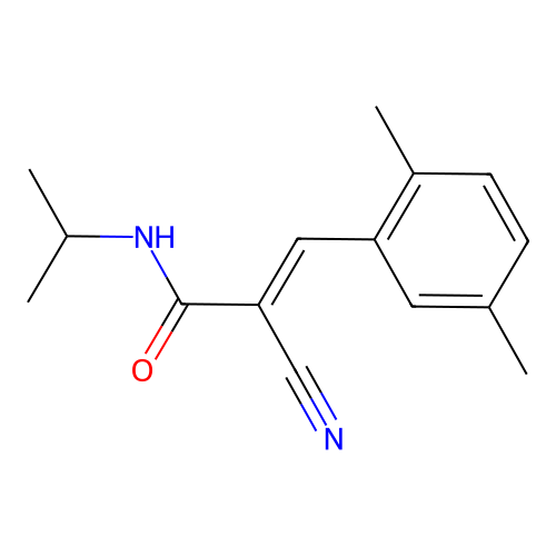 2-cyano-3-(2,5-dimethylphenyl)-N-(propan-2-yl)prop-2-enamide structure