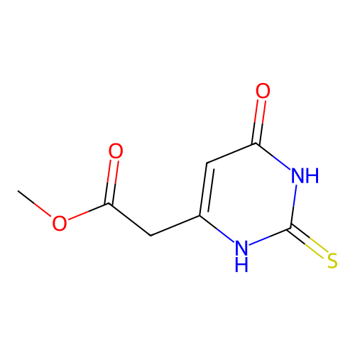 Methyl (6-oxo-2-thioxo-1,2,3,6-tetrahydropyrimidin-4-yl)acetate structure