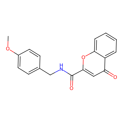 N-(4-methoxybenzyl)-4-oxo-4H-chromene-2-carboxamide structure