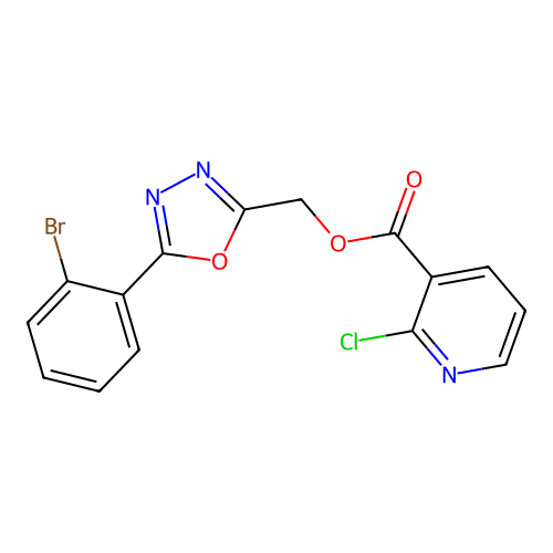 [5-(2-Bromophenyl)-1,3,4-oxadiazol-2-yl]methyl 2-chloropyridine-3-carboxylate structure
