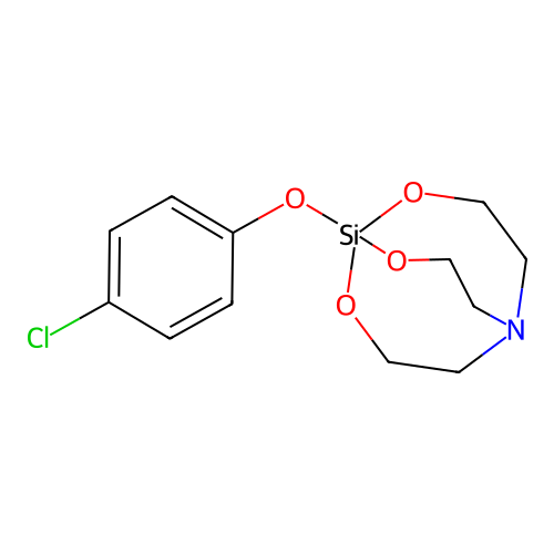 2,8,9-Trioxa-5-aza-1-silabicyclo(3.3.3)undecane, 1-(p-chlorophenoxy)- structure