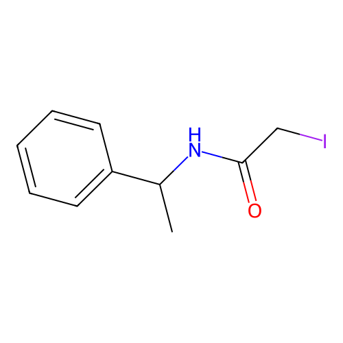 2-iodo-N-(1-phenylethyl)acetamide structure
