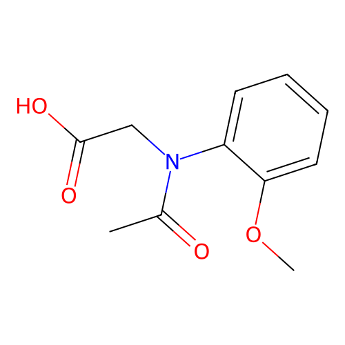 2-[N-(2-methoxyphenyl)acetamido]acetic acid structure