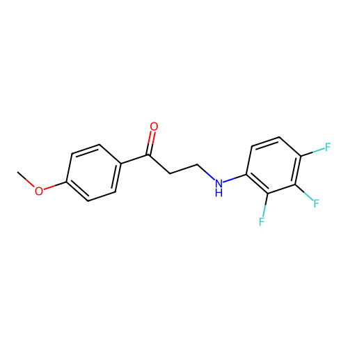 1-(4-Methoxyphenyl)-3-(2,3,4-trifluoroanilino)-1-propanone structure