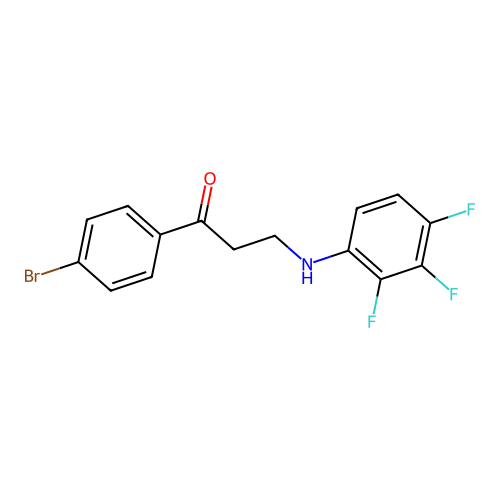 1-(4-Bromophenyl)-3-(2,3,4-trifluoroanilino)-1-propanone structure