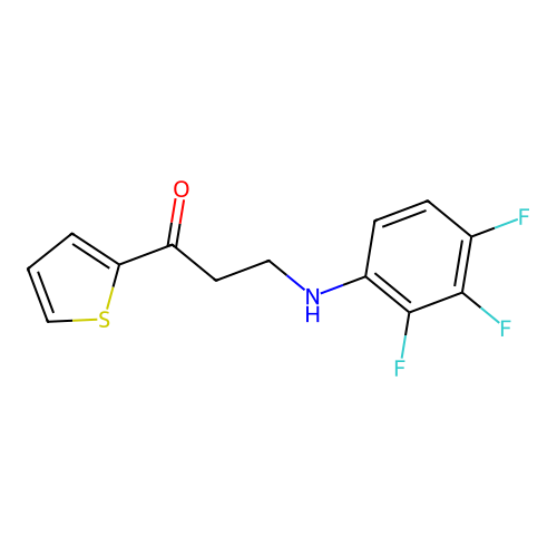 1-(2-Thienyl)-3-(2,3,4-trifluoroanilino)-1-propanone structure