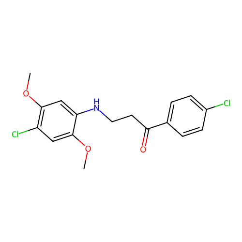 3-(4-Chloro-2,5-dimethoxyanilino)-1-(4-chlorophenyl)-1-propanone structure
