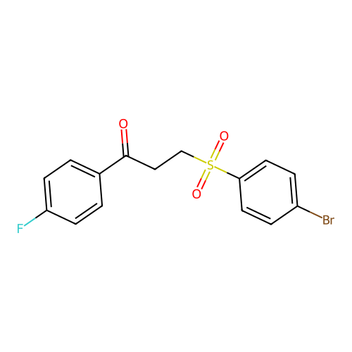 3-[(4-Bromophenyl)sulfonyl]-1-(4-fluorophenyl)-1-propanone structure