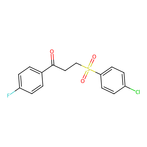 3-[(4-Chlorophenyl)sulfonyl]-1-(4-fluorophenyl)-1-propanone structure